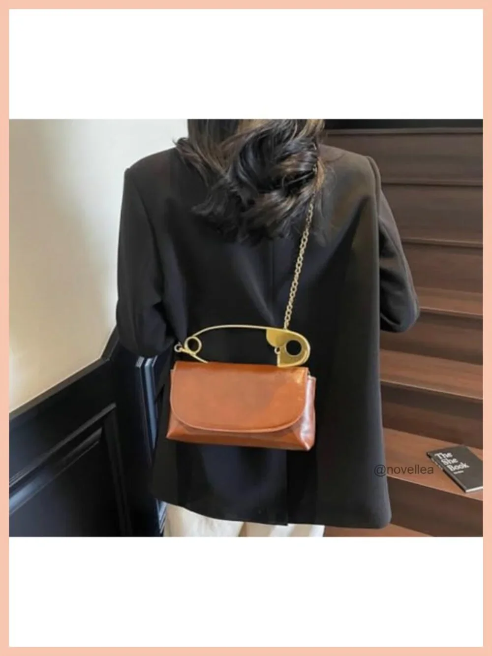 Tote Bag Womens Paper Clip Small Top Handle Purse Hobo Clutch Faux Leather